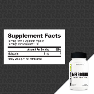 Mélatonine NutraBio (3mg)