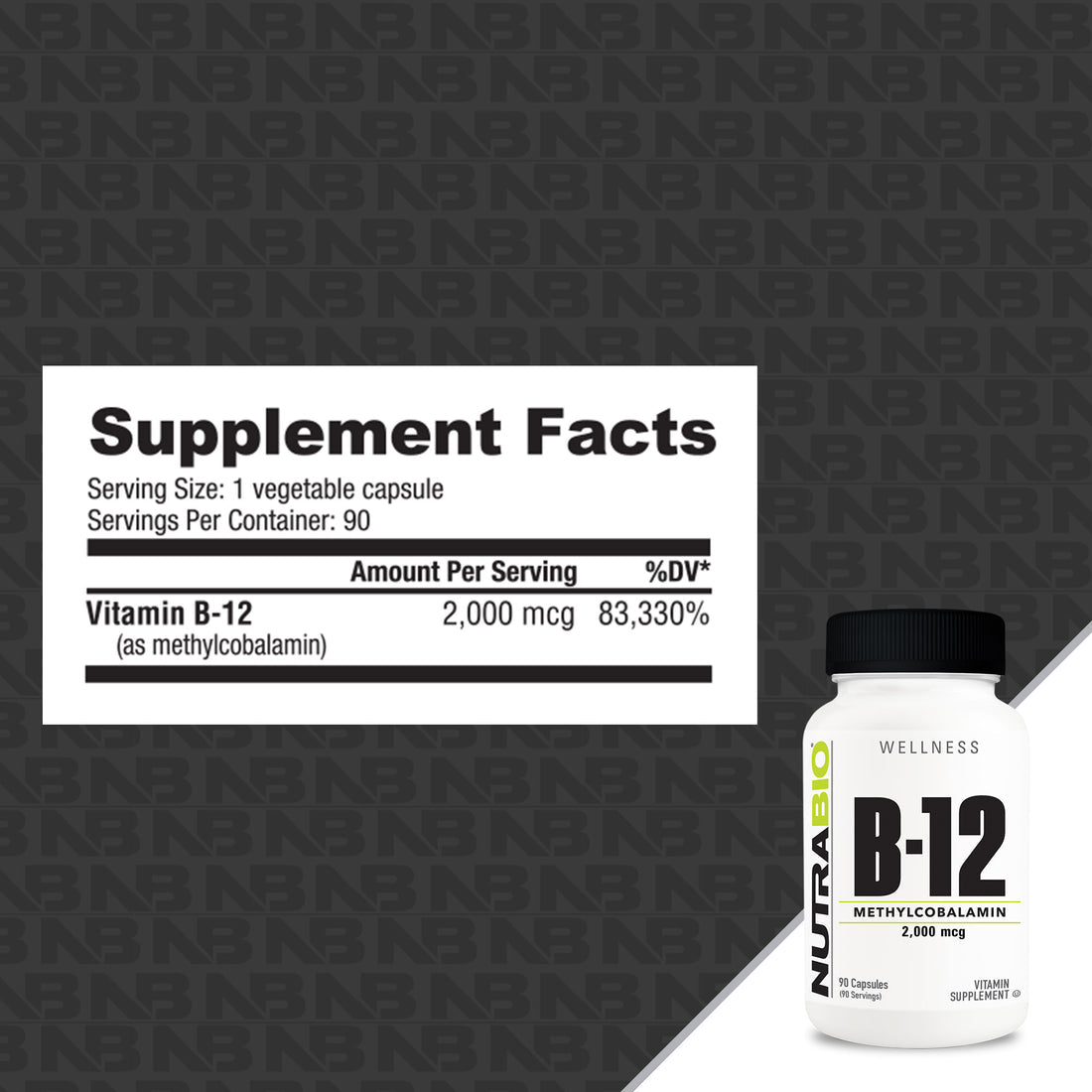NutraBio B-12 (2 000 µg)