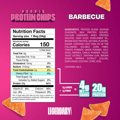 Chips protéinées Legendary Foods (sachet individuel)