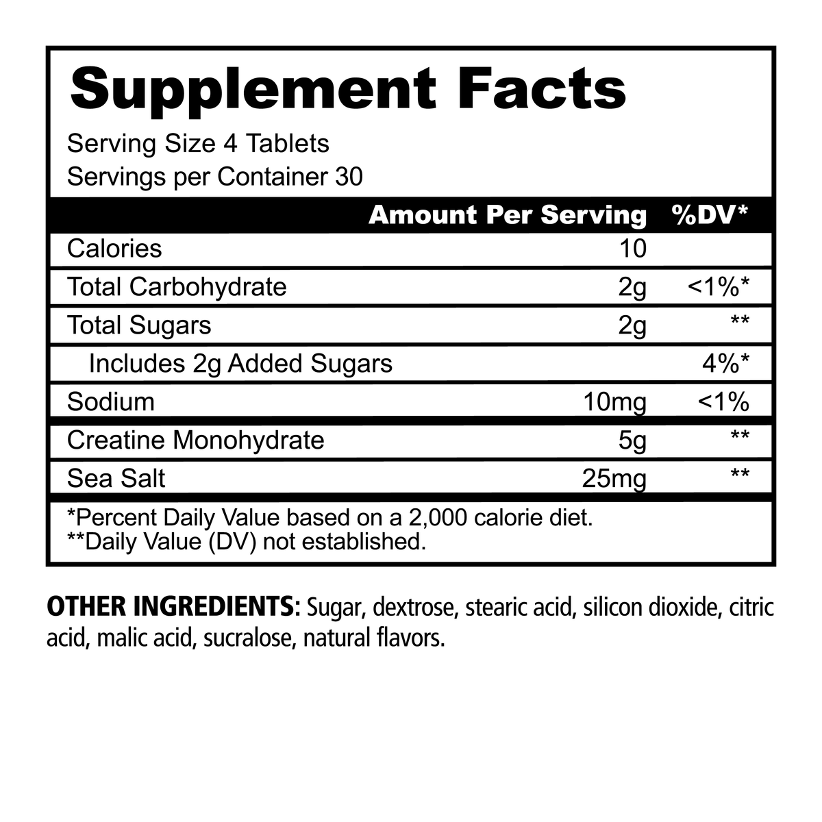 Panda Supplements Bouchées de Créatine