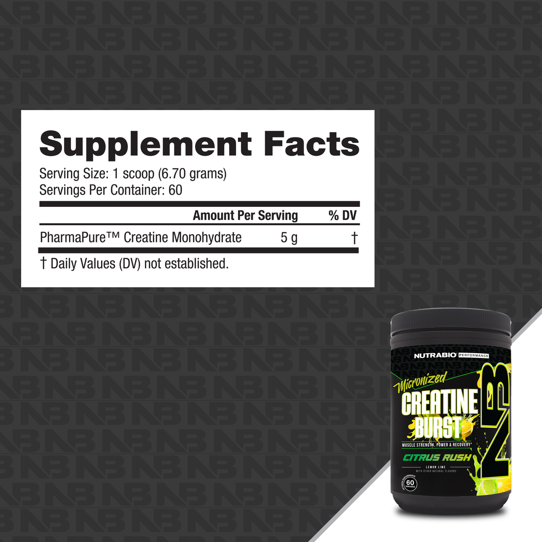 NutraBio Créatine Burst