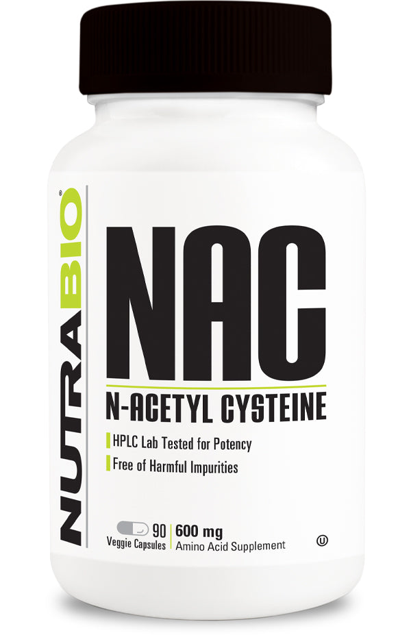 NutraBio NAC (N-Acétyl-Cystéine) 90 Gélules