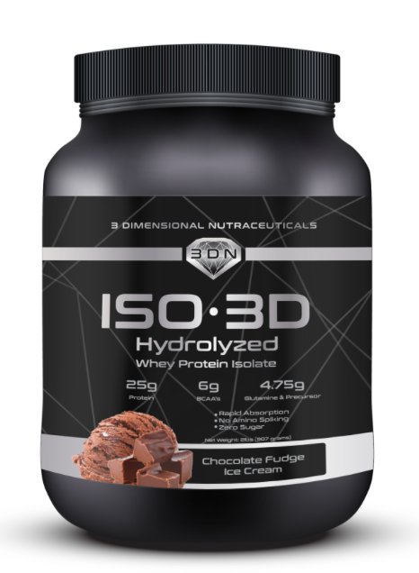 Poudre d'isolat de protéines de lactosérum hydrolysées ISO-3D