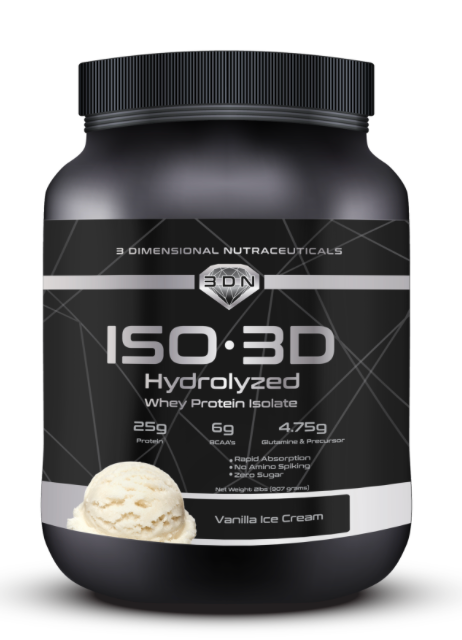 Poudre d'isolat de protéines de lactosérum hydrolysées ISO-3D