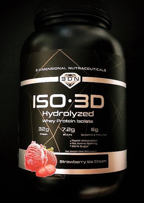 Poudre d'isolat de protéines de lactosérum hydrolysées ISO-3D