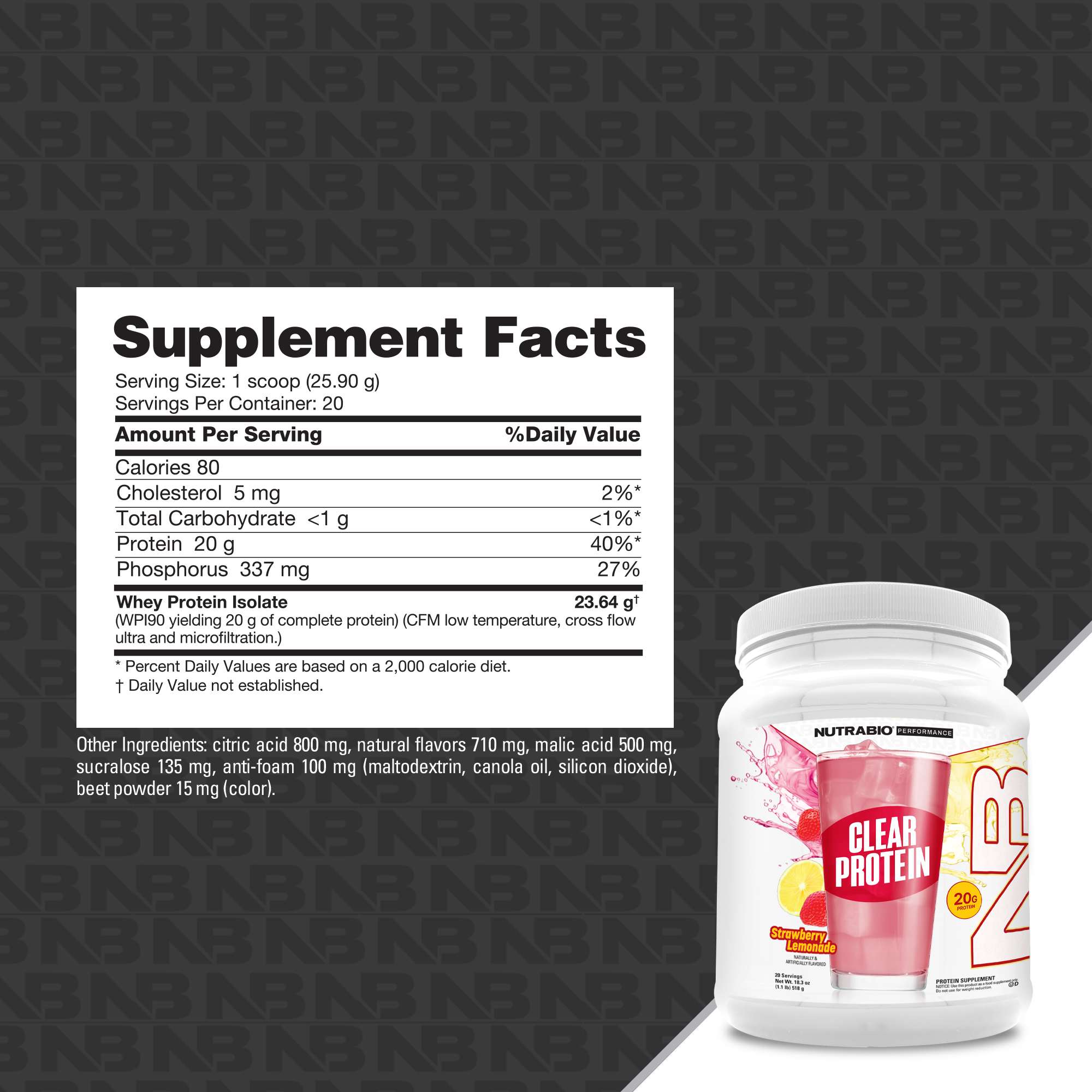 NutraBio Clear Whey Protein Isolate