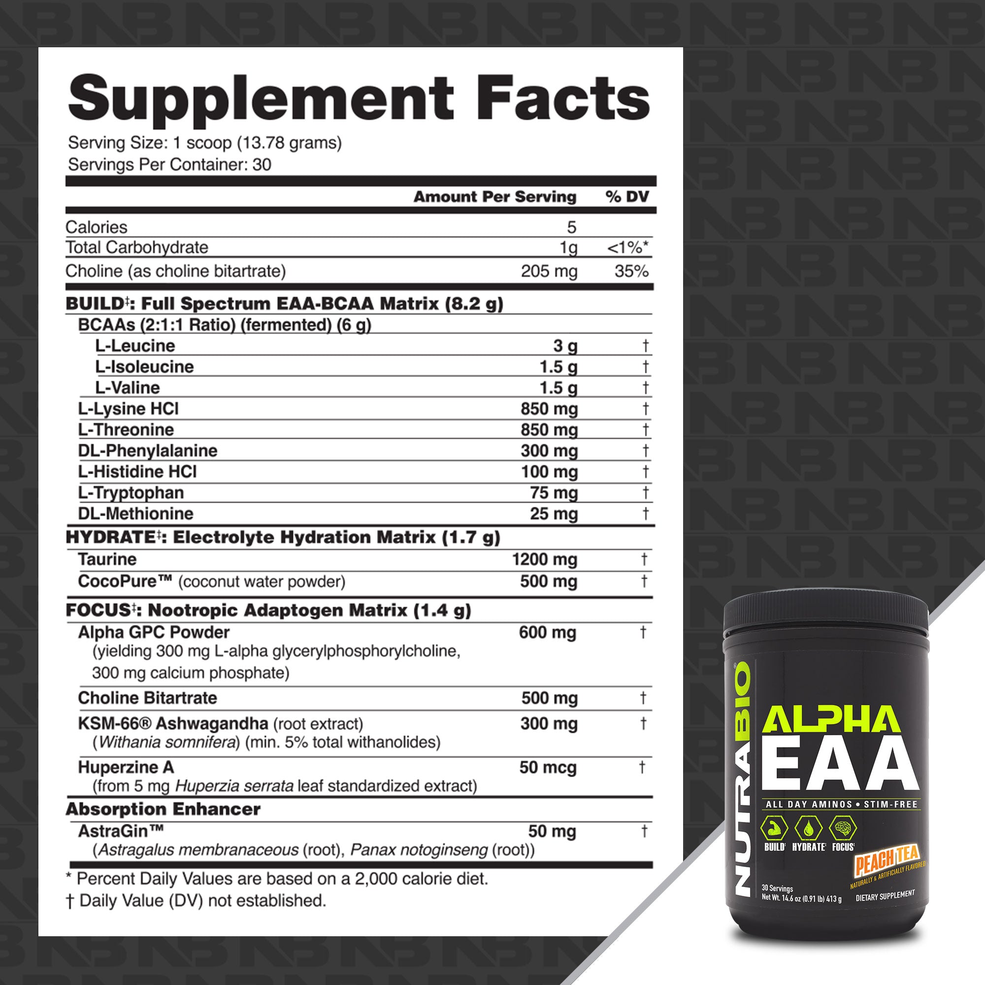 NutraBio Alpha EAA - 30 Servings