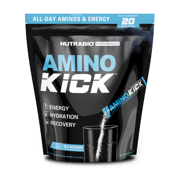 NutraBio Amino Kick Stick Pack Bag - 20 Servings