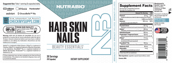 NutraBio Hair Skin Nails