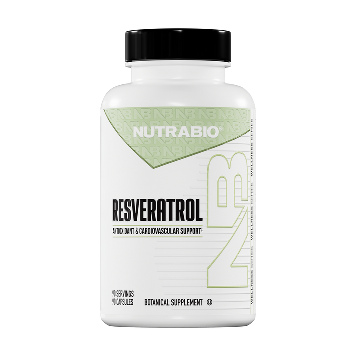 NutraBio Resveratrol (500mg) - 90 Vegetable Capsules
