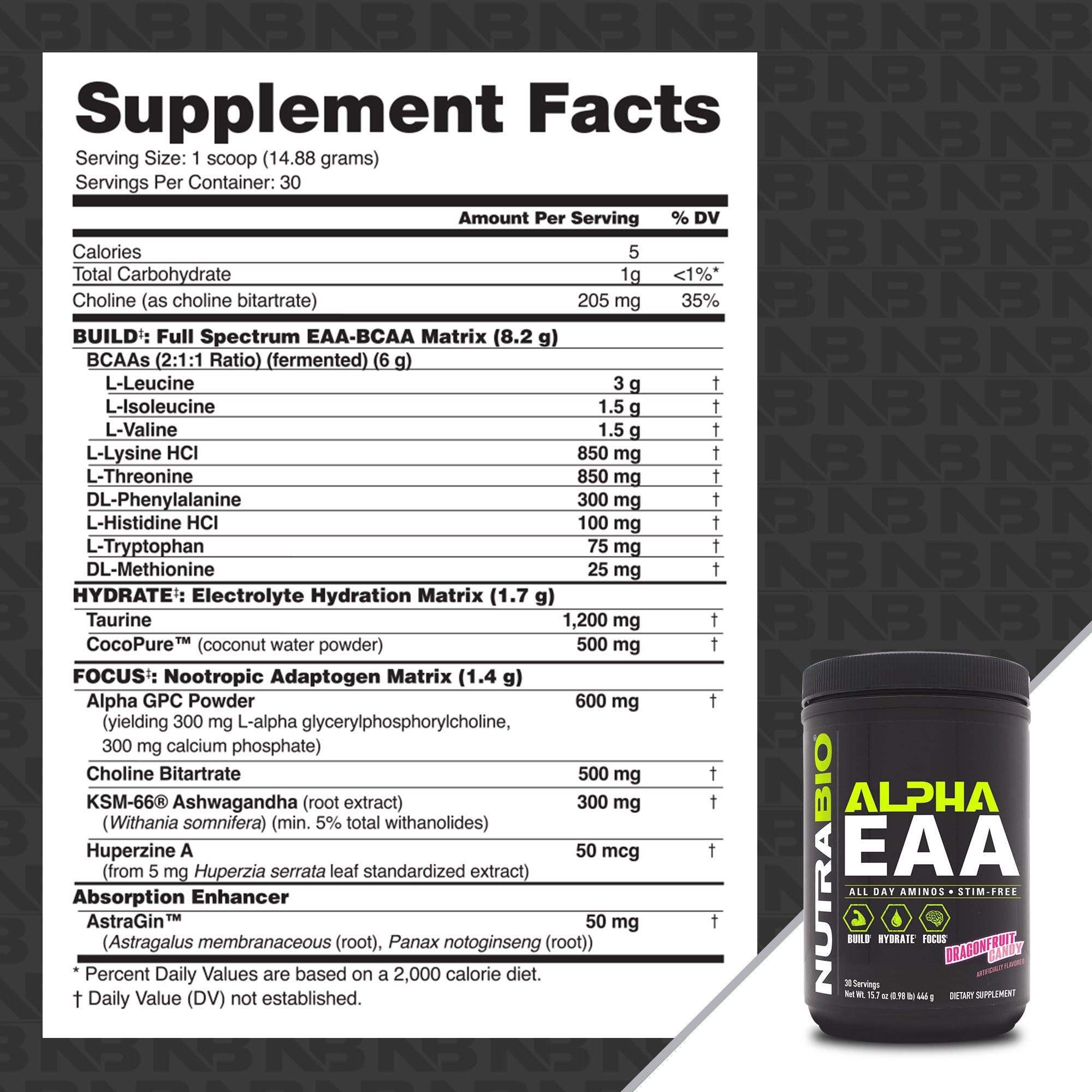 NutraBio Alpha EAA - 30 Servings