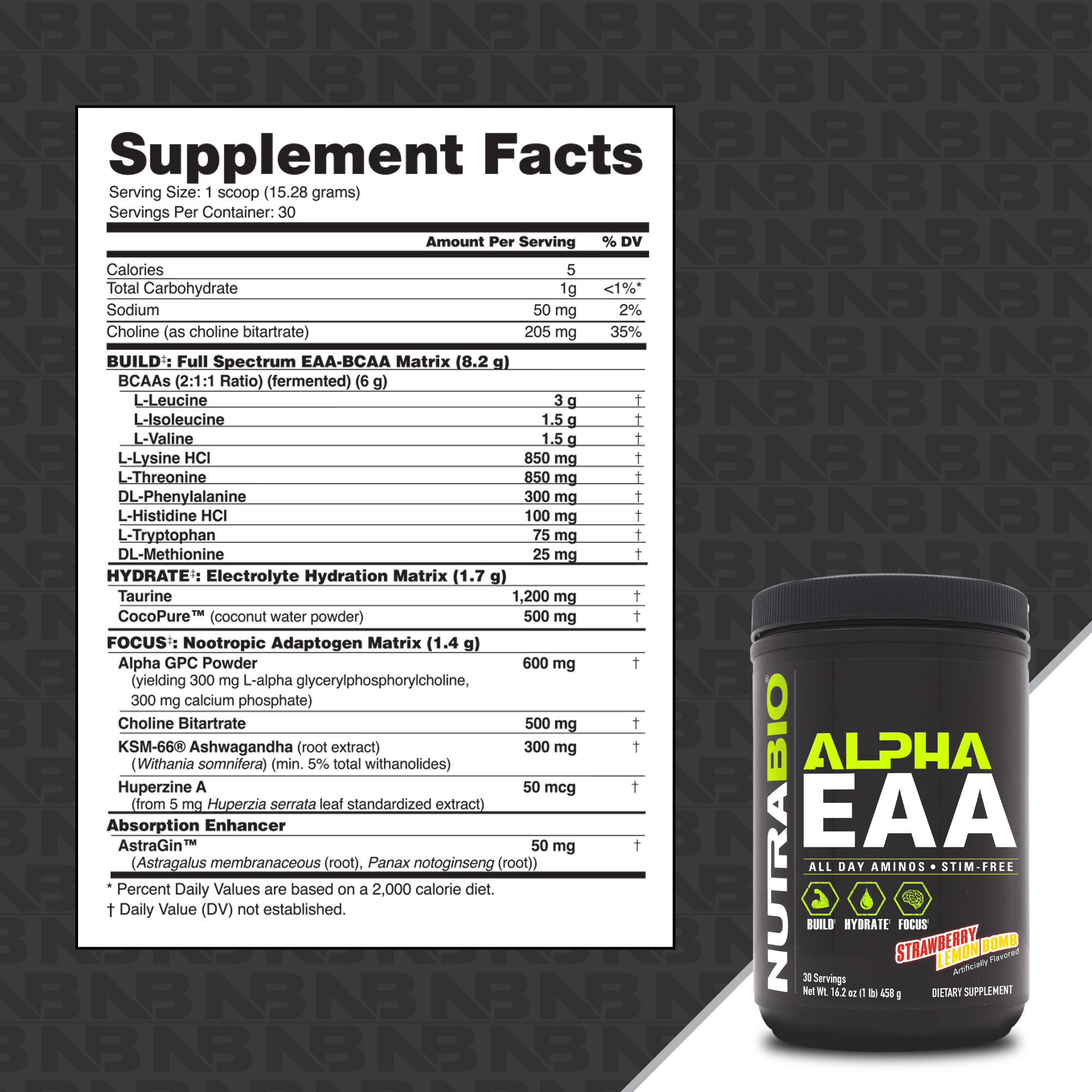 NutraBio Alpha EAA - 30 Servings