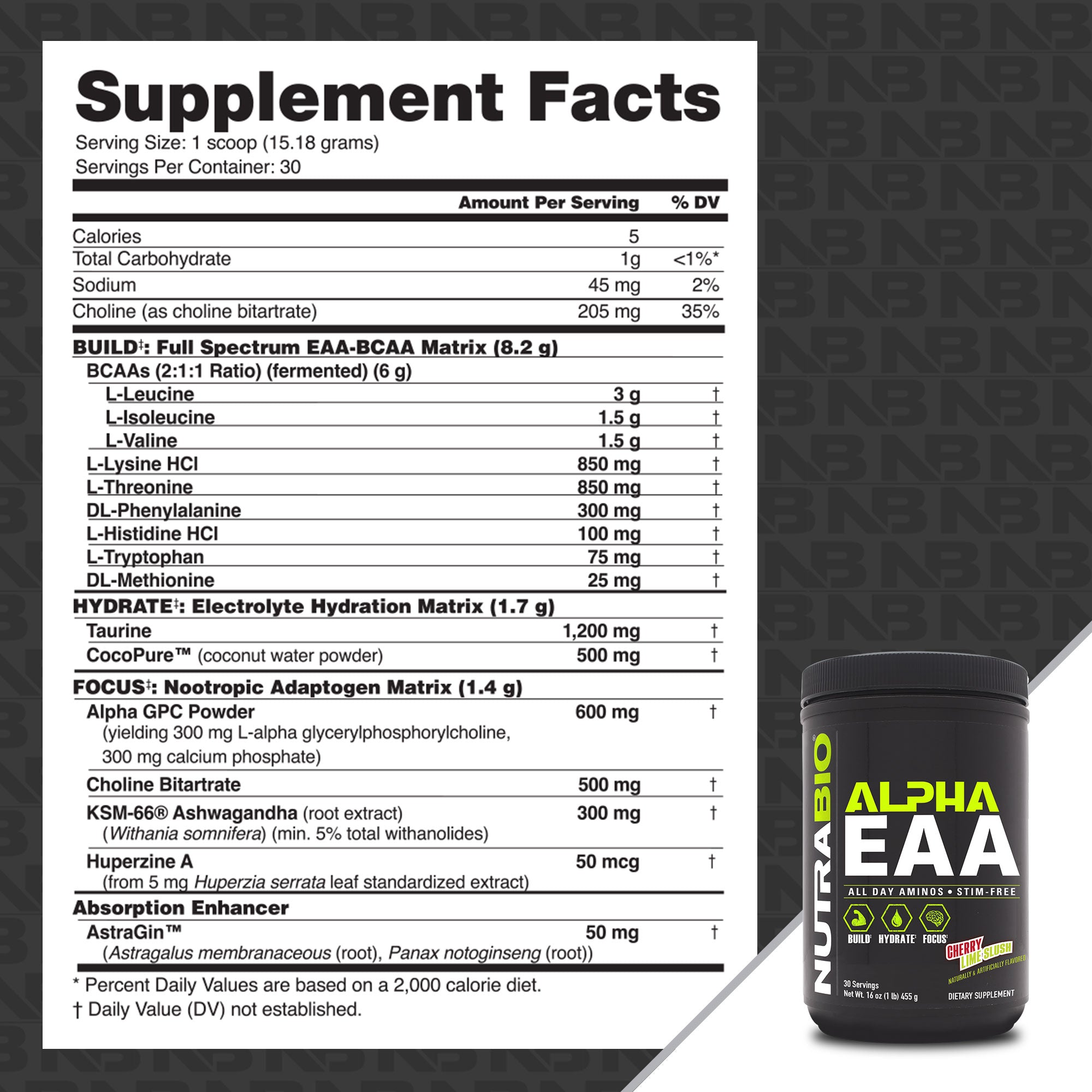 NutraBio Alpha EAA - 30 Servings