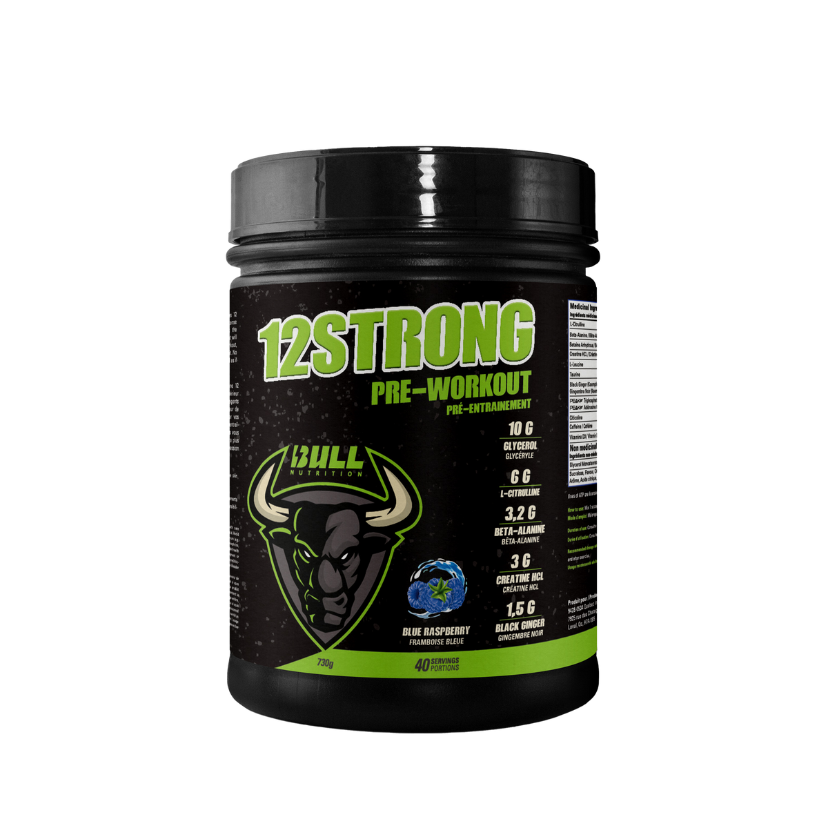 Bull Nutrition - 12 STRONG Pre-Workout - Old Label