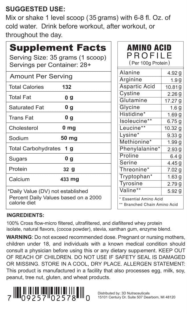 3DN Hydrolyzed Whey Protein Isolate Powder