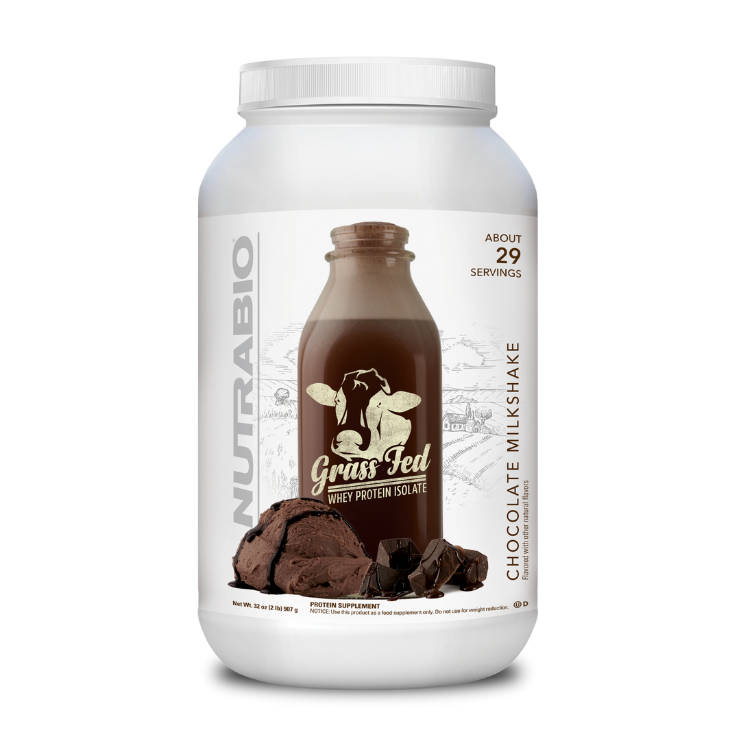 Nutrabio Grass Fed Whey Protein Isolate
