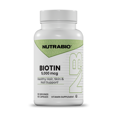 NutraBio Biotin (B-7)(5000mcg)