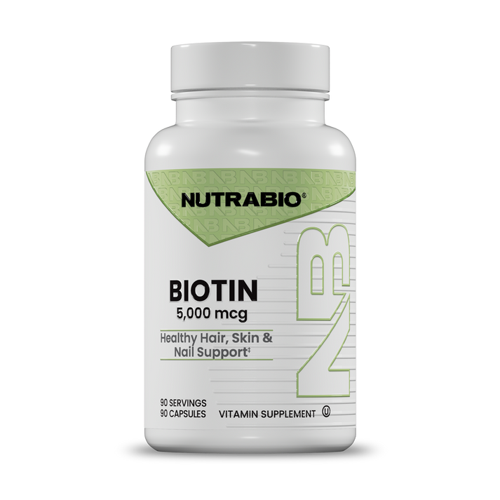 NutraBio Biotin (B-7)(5000mcg)