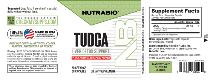 Nutrabio Tudca - Liver Detox Support