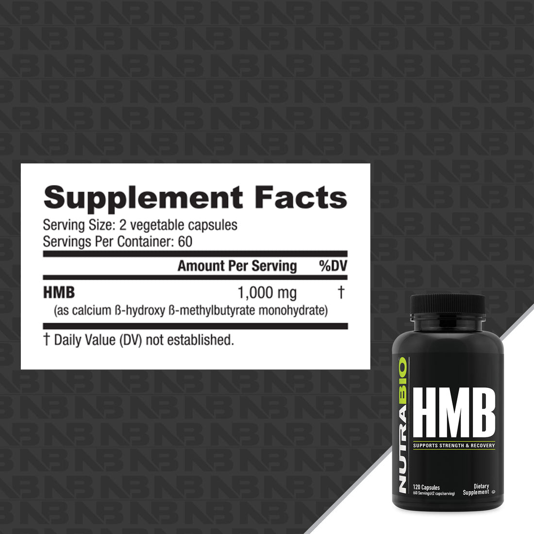 NutraBio HMB (1000mg)