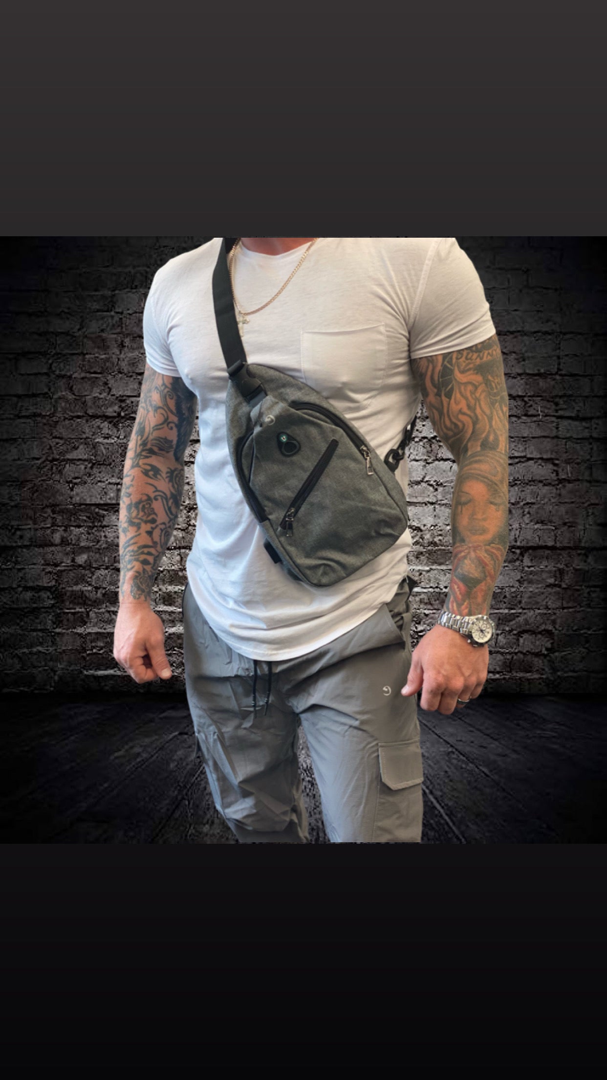 HD Crossbody Bag with USB Charger Port