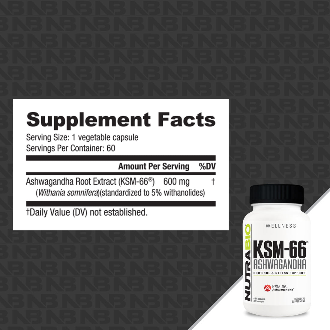 NutraBio Ashwagandha KSM-66