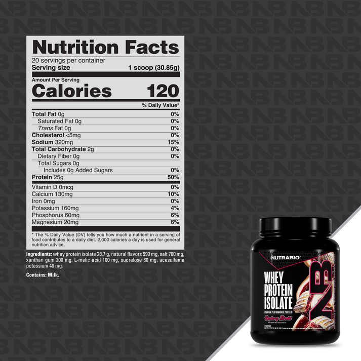 Nutrabio Whey Protein Isolate - 20 serv