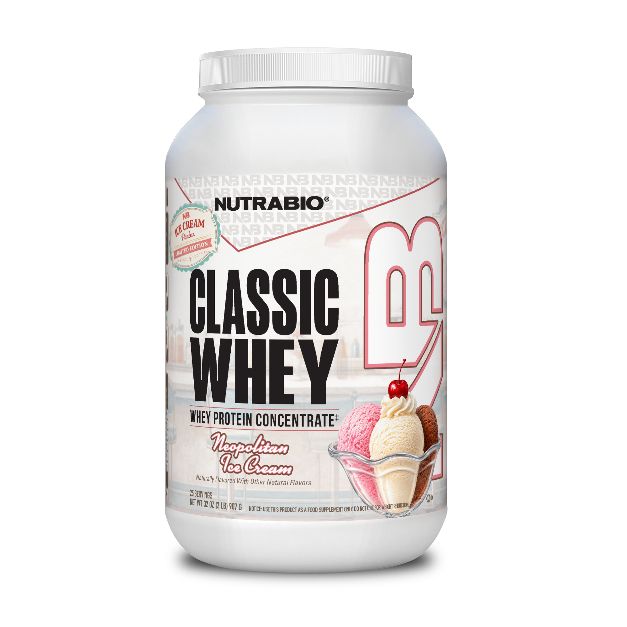 NutraBio Classic Whey Protein Concentrate Powder