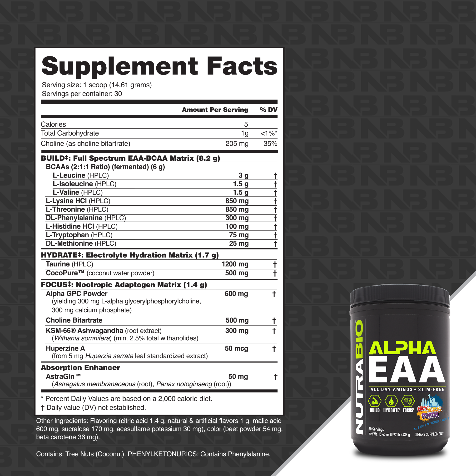 NutraBio Alpha EAA - 30 Servings