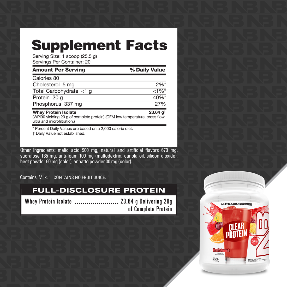 NutraBio Clear Whey Protein Isolate