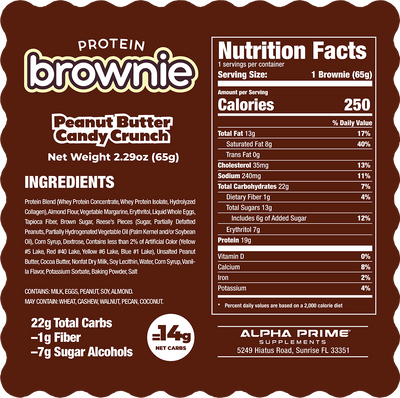 Alpha Prime Bites Protein Brownies - Singles