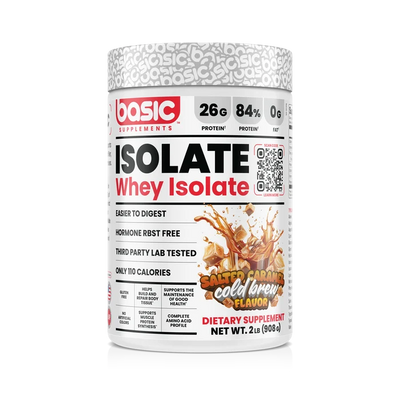 Basic Whey Isolate Protein Powder, Zero Fat, 26g Protein