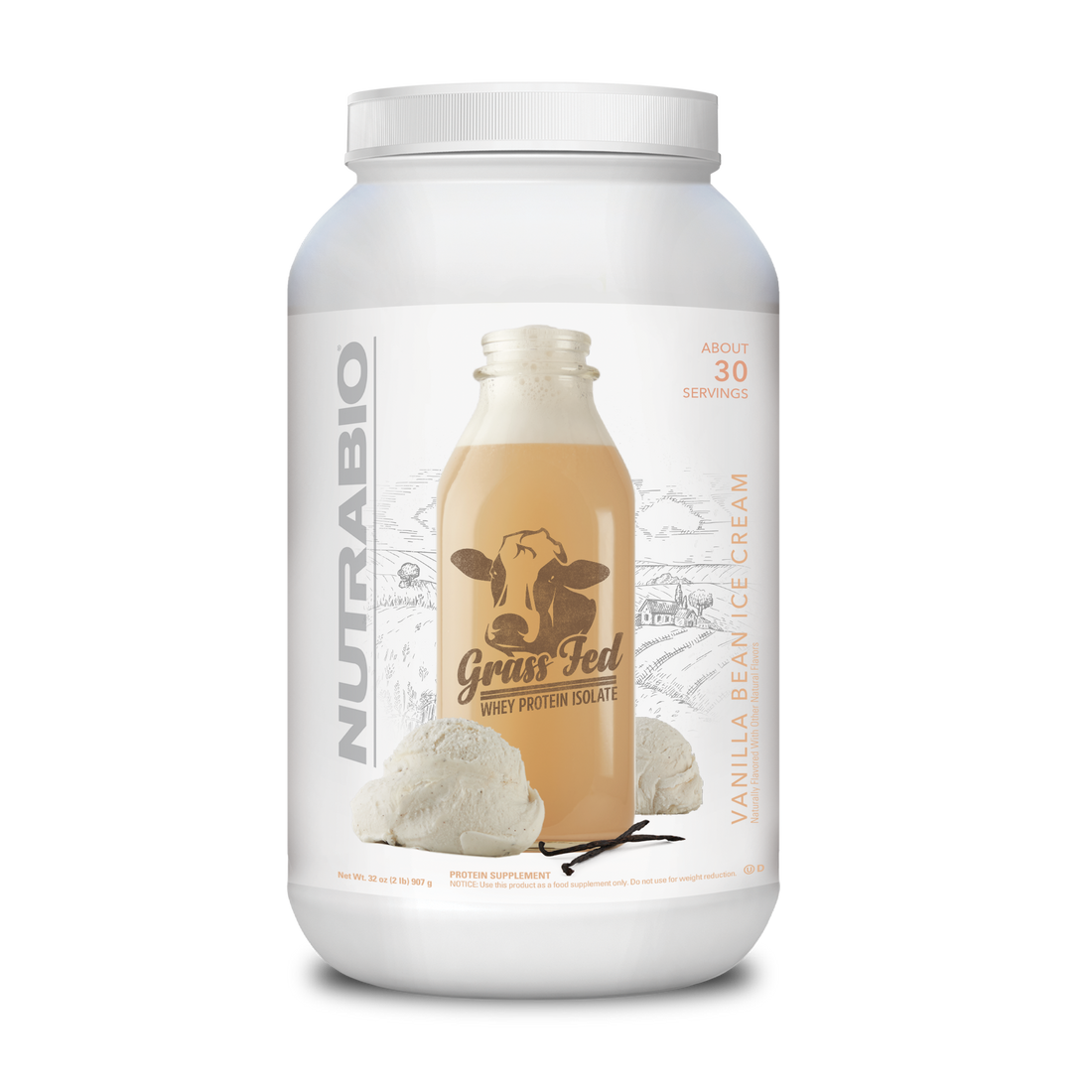 Nutrabio Grass Fed Whey Protein Isolate