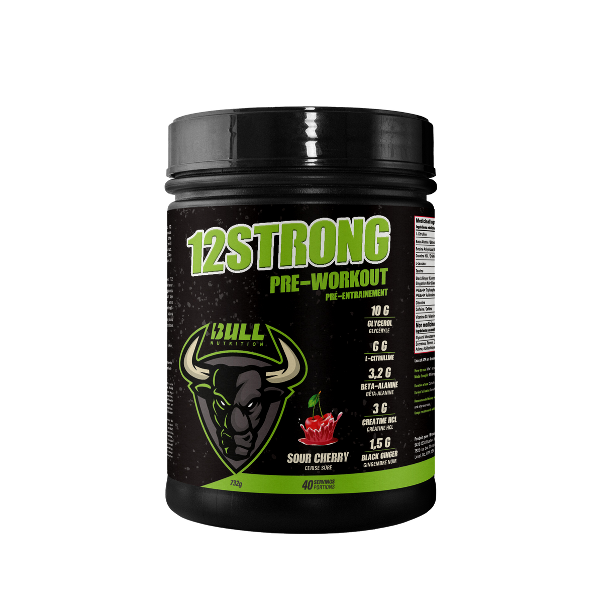 Bull Nutrition - 12 STRONG Pre-Workout - Old Label