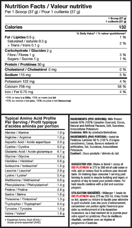 Iso Platinum Whey & Casein Protein Powder
