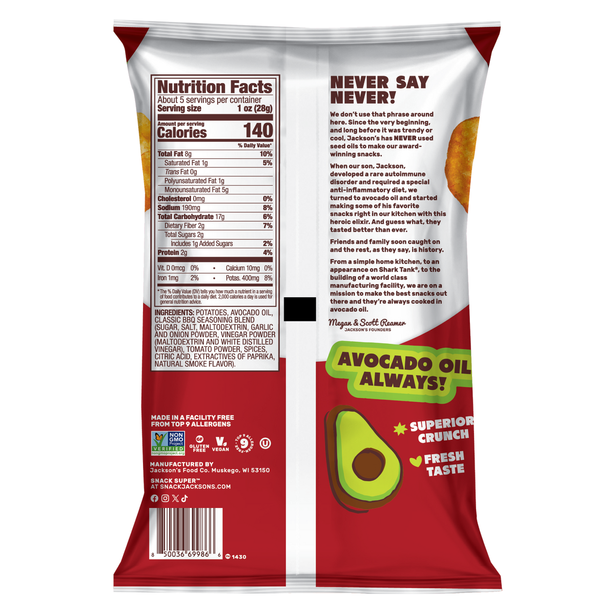 Chips de patate douce Jackson