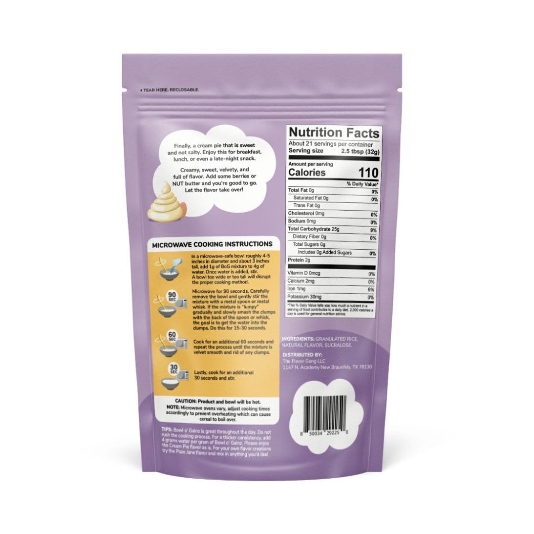 The Flavor Gang Bowl o' Gains Hot Cereal